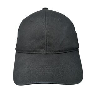George Strapback Hat Black One Size Adjustable Vented Holes 6 Panel Blank